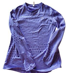 Under Armour Purple Long Sleeve Crew Neck Shirt Cold Gear - Large